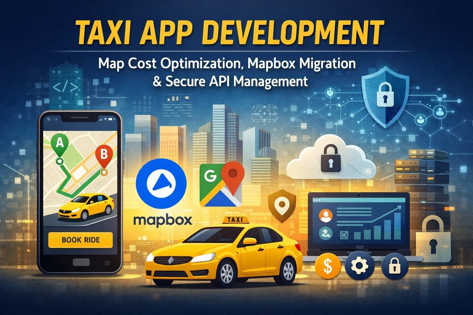 Taxi App Development: Map Cost Optimization, Migration & Secure API Management 3 Taxi App Development: Map Cost Optimization, Migration & Secure API Management