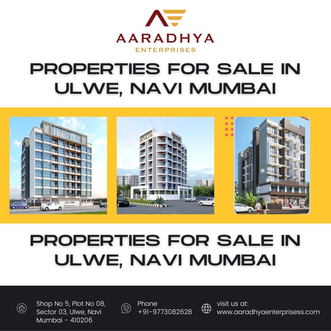 1 BHK & 2 BHK Properties for Sale in Ulwe, Navi Mumbai, New Mumbai: Are you searching for your dream home in the vibrant city of Navi Mumbai?. contact aaradhya enterprises for best deals no broker involved