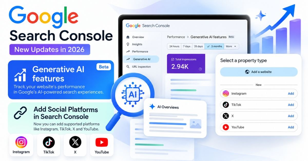 Google Search Console 2026: Generative AI & Social Platform Updates
