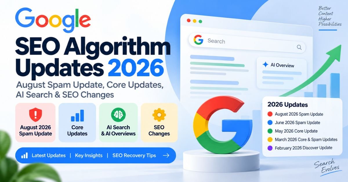 Google SEO Algorithm Updates 2026: August Spam Update, Core Updates, AI Search & SEO Changes